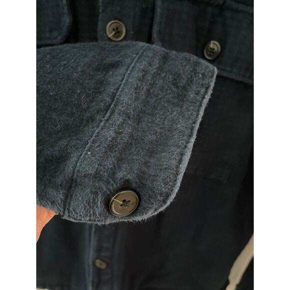 Abercrombie & Fitch Relaxed Blue Plaid Heavyweight w/Pockets Shacket Size Medium - Picture 7 of 10